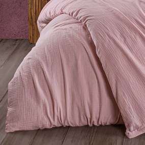 Lenjerie de pat din muselină 4Home Rosa, 140 x 220 cm, 70 x 90 cm