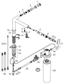 Baterie de bucatarie, Hansgrohe, Aqittura M91 FilterSystem 240, 1 jet, negru mat