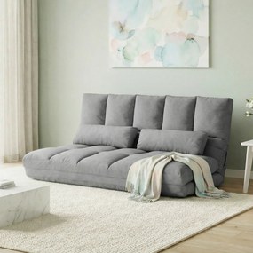 HOMCOM Canapea De Podea Pliabila, 130x73x60 cm Gri | Aosom Romania