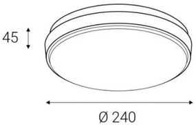 Plafonieră LED de exterior LED2 LUNA LED/25W/230V IP54 rotund