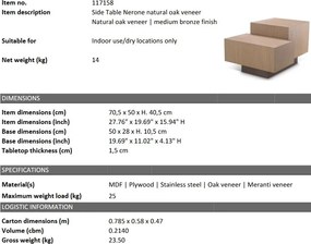 Masuta de cafea design elegant LUX Nerone