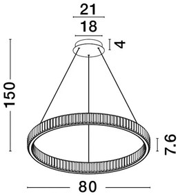 Lustra LED suspendata cristal design elegant AURELIA 47W