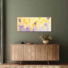 Tablou - Flori mov și galbene (120x50 cm)
