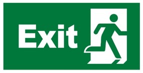 Autocolant EXIT+usa, pentru lampi BC14-0900, Braytron
