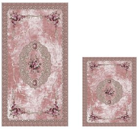 Covorașe de baie roz 2 buc. 60x100 cm – Foutastic