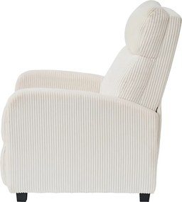 Fotoliu de relaxare, Spatar Rabatabil 135°, Suport picioare extensibil, Material textil Corduroy, Bej 033-1