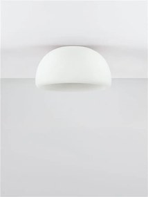 Lustra aplicata tavan cu textura granulata Davo 43cm, alb piatra