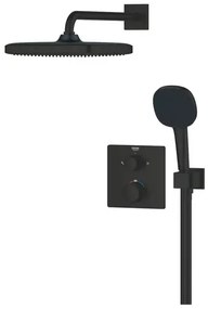 Sistem de dus incastrat Grohe Precision cu palarie patrata Vitalio Comfort 250 negru mat