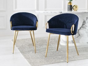 Scaun Carma K (albastru marin + auriu). Promo -8%. 1110996
