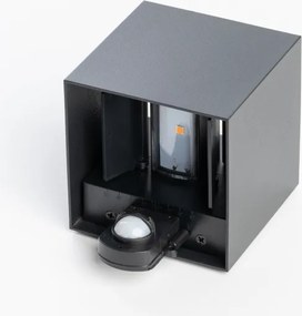 BRILAGI - Lampă de perete LED pentru exterior cu senzor CUBE LED/6W/230V neagră IP65