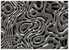 Tablou pe sticlă - Abstractizare metalică (70x50 cm)