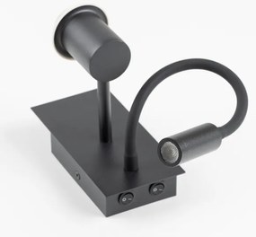 Lampă LED de perete Brilagi NUBILA 1xE27/25W/230V + LED/3W negru/alb