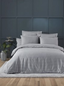 Set lenjerie pat 162ELR4132, gri, bumbac/poliester, 200x220 cm, cu cea