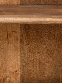 Vitrina din lemn de mango si sticla, cu aspect vintage, Small Auriac