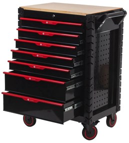 Cărucior de atelier profesional cu unelte 217pcs - 7 sertare 79169