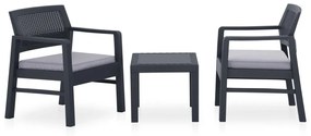 Set mobilier de gradina Culoare negru, OBASI