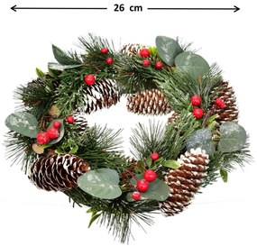 Coroană de Crăciun Milano, 28 cm
