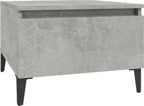 vidaXL Masă laterală, gri beton, 50x46x35 cm, lemn compozit