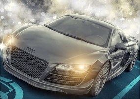Tablou pe sticlă cu Audi - gri (70x50 cm)
