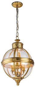 Lustră pe lanț Feiss FE-ADAMS-3P-BB ADAMS 3xE14/60W/230V auriu
