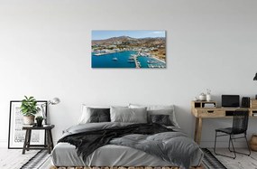 Tablouri canvas Grecia Coasta de oraș de munte