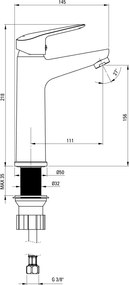 Boro Baterie pentru chiuvetă, ridicat Finisaj: Crom BMO_020N