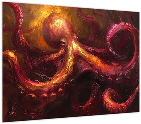 Tablou - Octopus, pictură în ulei (70x50 cm)
