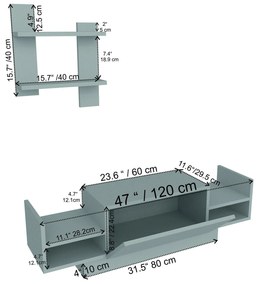 Mobilier living Bahara (alb). 1101416