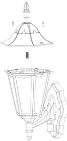 Eglo 93447 - Corp de iluminat perete exterior senzor NAVEDO 1xE27/60W/230V