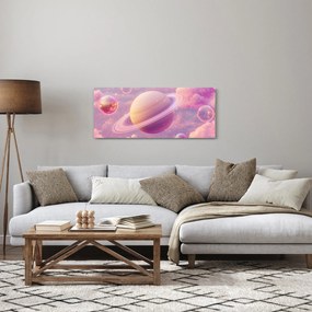 Tablou - Planetă roz (120x50 cm)