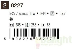 Aplica de perete, Plafonier exterior IP54, dim.28,5x28,5cm, Stuttgart 8227 RX