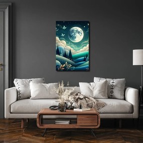 Tablou natură de basm la lună plină