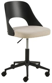 Scaun de birou negru-bej Lucy – Actona