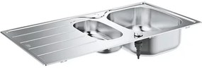 Chiuveta inox Grohe K200 96.5x50.1 cm 2 cuve cu picurator