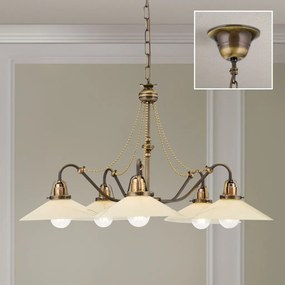 Lustra realizata manual design rustic ARTDESIGN 5L, patina/ champagne