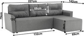 Canapea universală, gri, PLAY