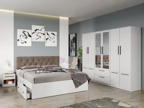 Set mobila dormitor 4 piese Alb Levi C16