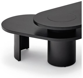 Măsuță de cafea neagră în decor de frasin 120x50 cm Nori - Teulat