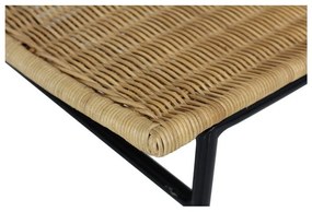 Set 4 scaune din ratan Sofia și masă neagră Marienlis - Bonami Essentials