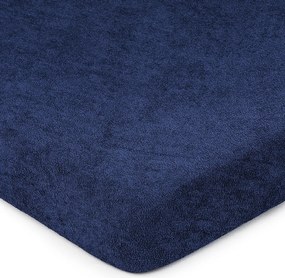Cearșaf de pat 4Home din frotir, albastru, 180 x 200 cm, 180 x 200 cm