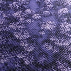 Tablou cu copacii înzăpeziți (cu ceas) (90x30 cm)