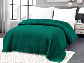 Cuvertura de pat din catifea verde cu model ARROW VELVET Dimensiuni: 200 x 220 cm