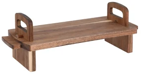 Tava servire din lemn acacia, Linda, 36x13 cm