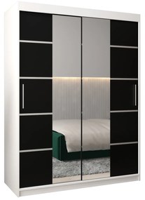 Dulap de haine 150 cm Verika 4 150 (alb + negru). 1064277