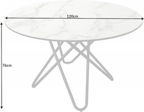 Masa rotunda design modern Circular 120cm, alb