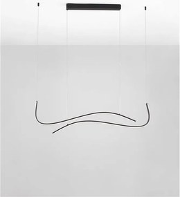 Lustra neagra liniara cu iluminat LED CCT BRIO