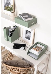 Organizatoare verzi pentru documente 5 buc. din carton Holger Canvas Paper Laminate – Bigso