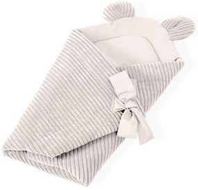 Păturică de înfășat bej din catifea reiată 35x65 cm – Meowbaby