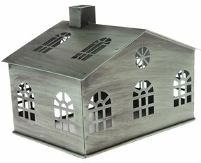 Suport de lumânări din metal Rustik House, 16 x 12x 10 cm