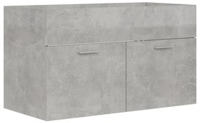 Dulap de chiuveta, gri beton, 80x38,5x46 cm, PAL Gri beton, Dulap pentru chiuveta, 1